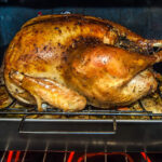 turkey oven dinner meal, meat thermometer